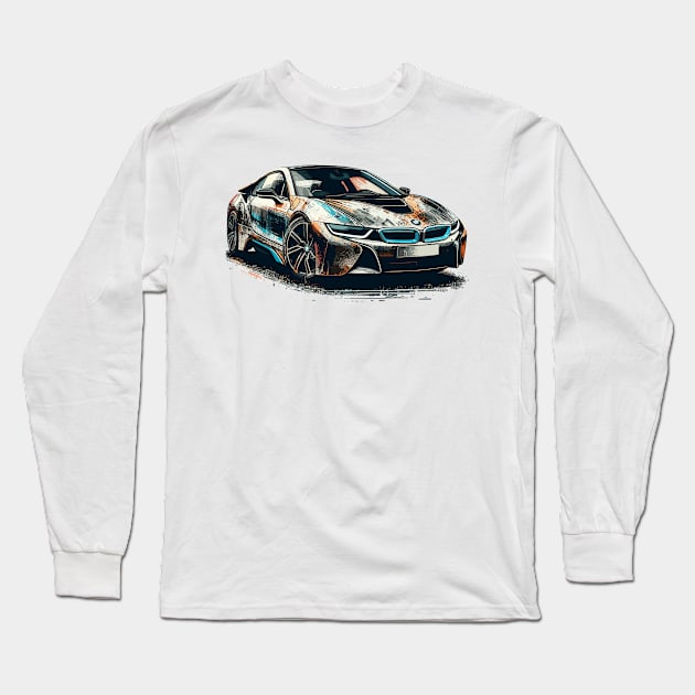 BMW i8 Long Sleeve T-Shirt by Vehicles-Art